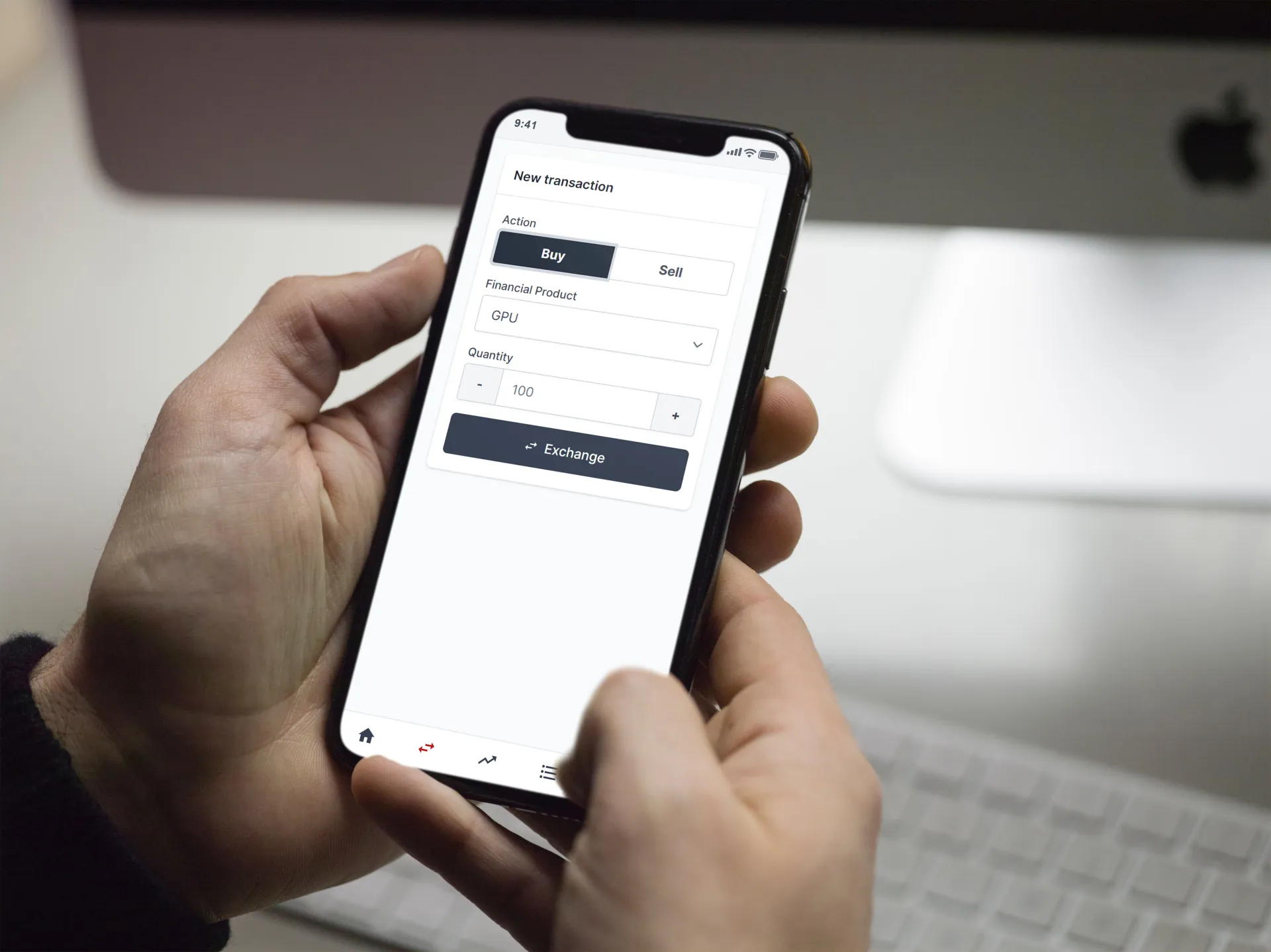 Boursify player app on a smartphone
